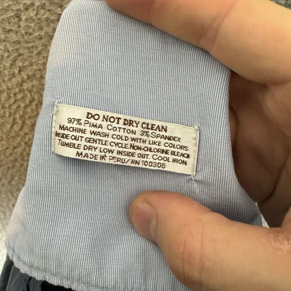 Peter Millar Pants Mens 40x29 Blue Chino Casual Straight Leg Pima Cotton - Picture 8 of 8